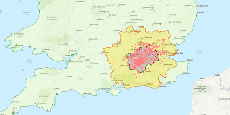 The Invasion Of The Oak Processionary Moth Environment Controls   OPM Map Forestry Commission 